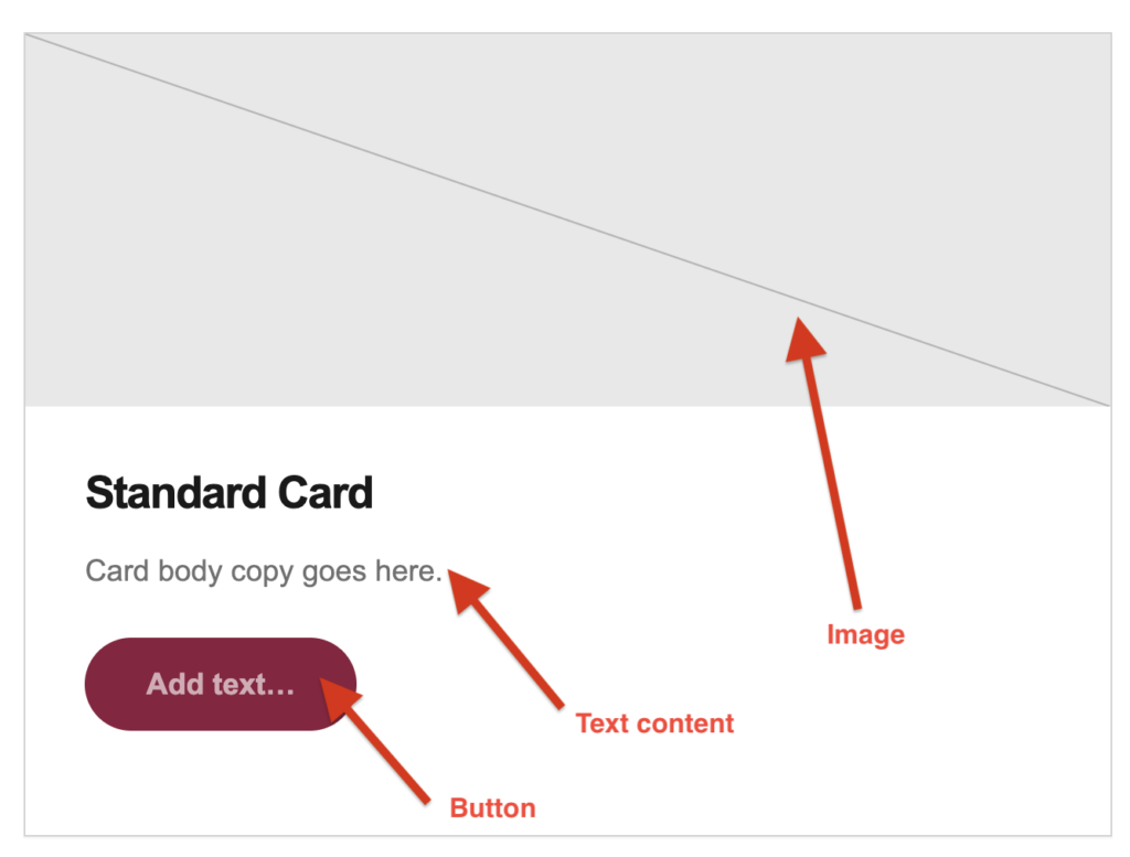 Screenshot of a Standard UDS Card with image, text and button.