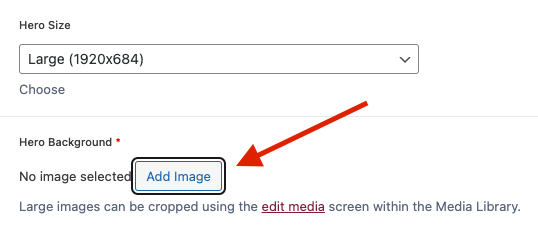 Screenshot of the UDS Hero "Add image" interface button.